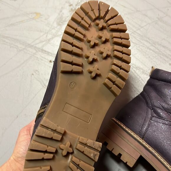 Size 9 Custom Purple Glitter Sparkle Hiking Boots Winter Boot - Picture 4 of 4